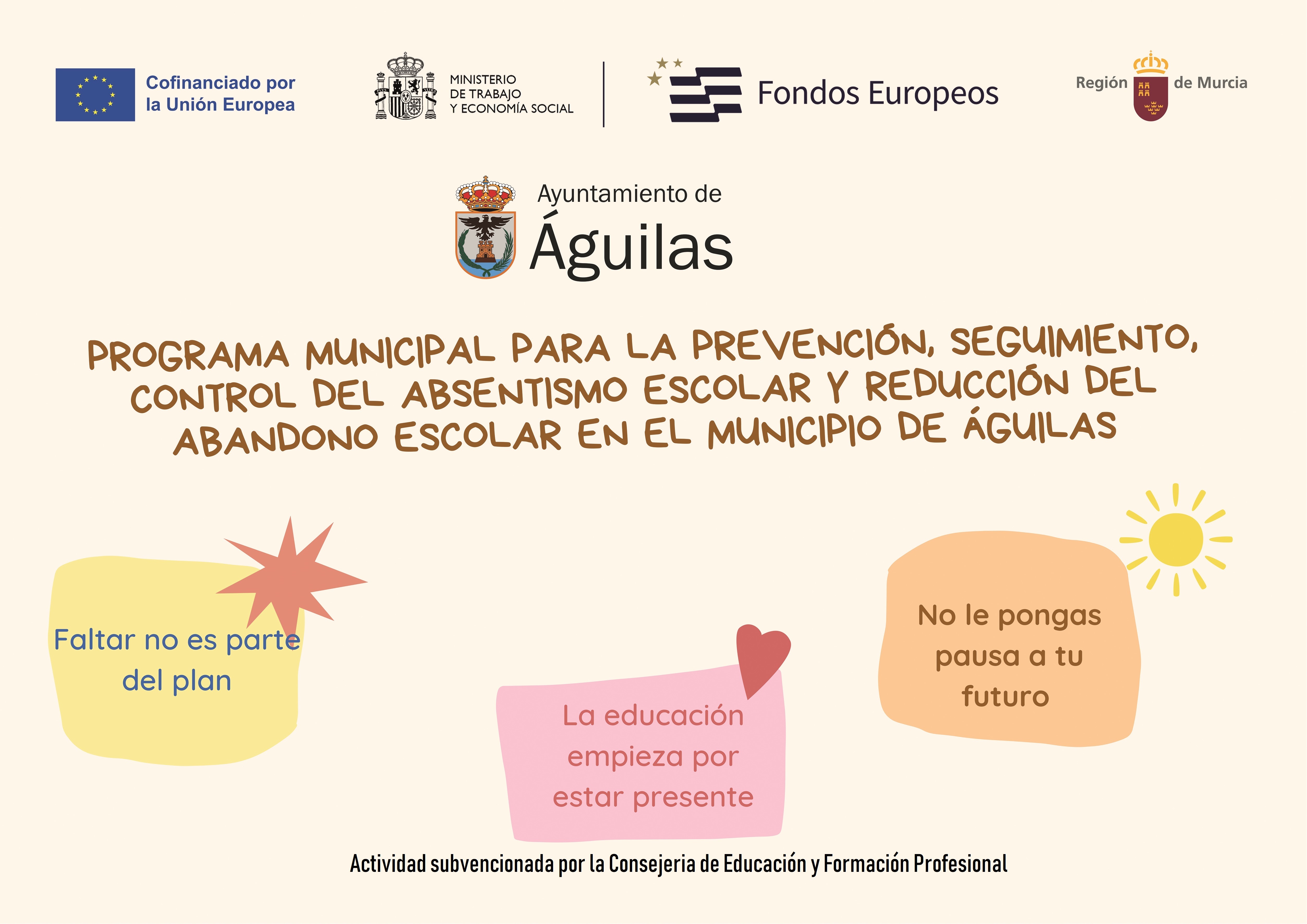 Programa Municipal para la Prevención, Seguimiento, Control y Abandono Escolar temprano en el municipio de Águilas