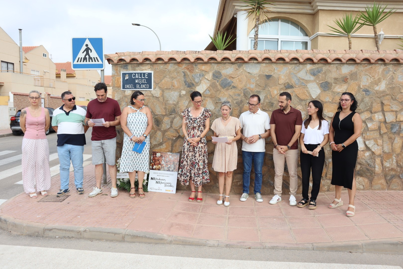 Águilas recuerda a Miguel Ángel Blanco cuando se cumplen veintiséis años de su asesinato a manos de ETA