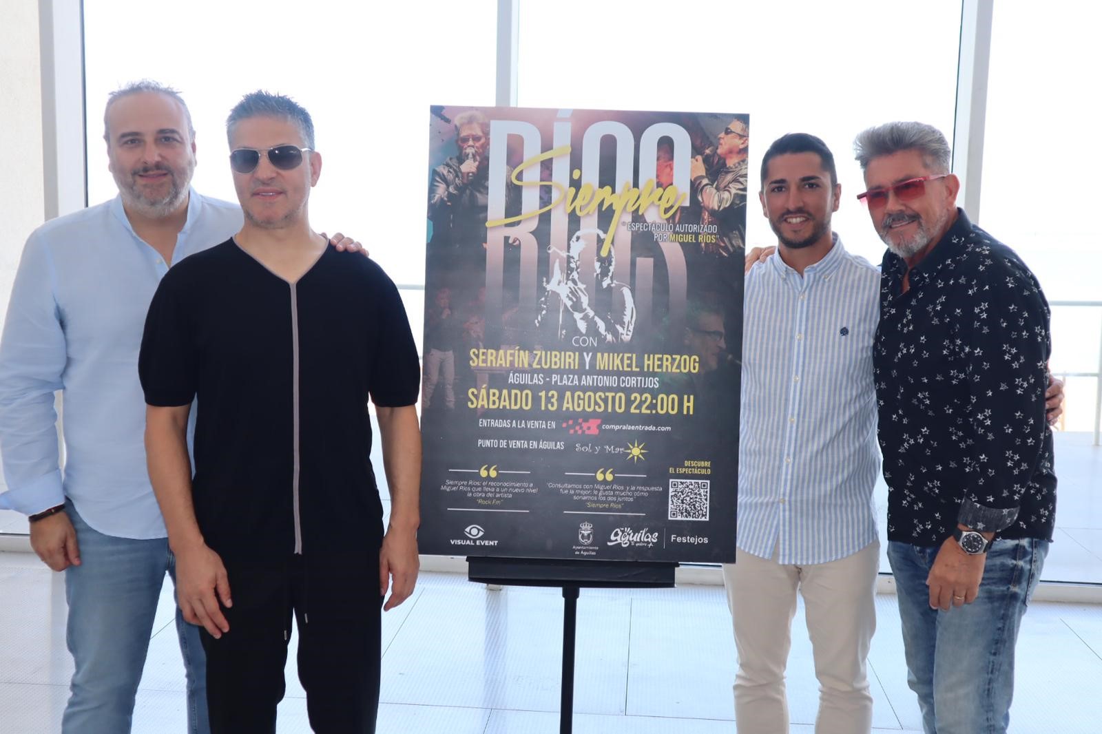 Serafín Zubiri y Mikel Herzog traen a Águilas un espectáculo monográfico dedicado a Miguel Ríos