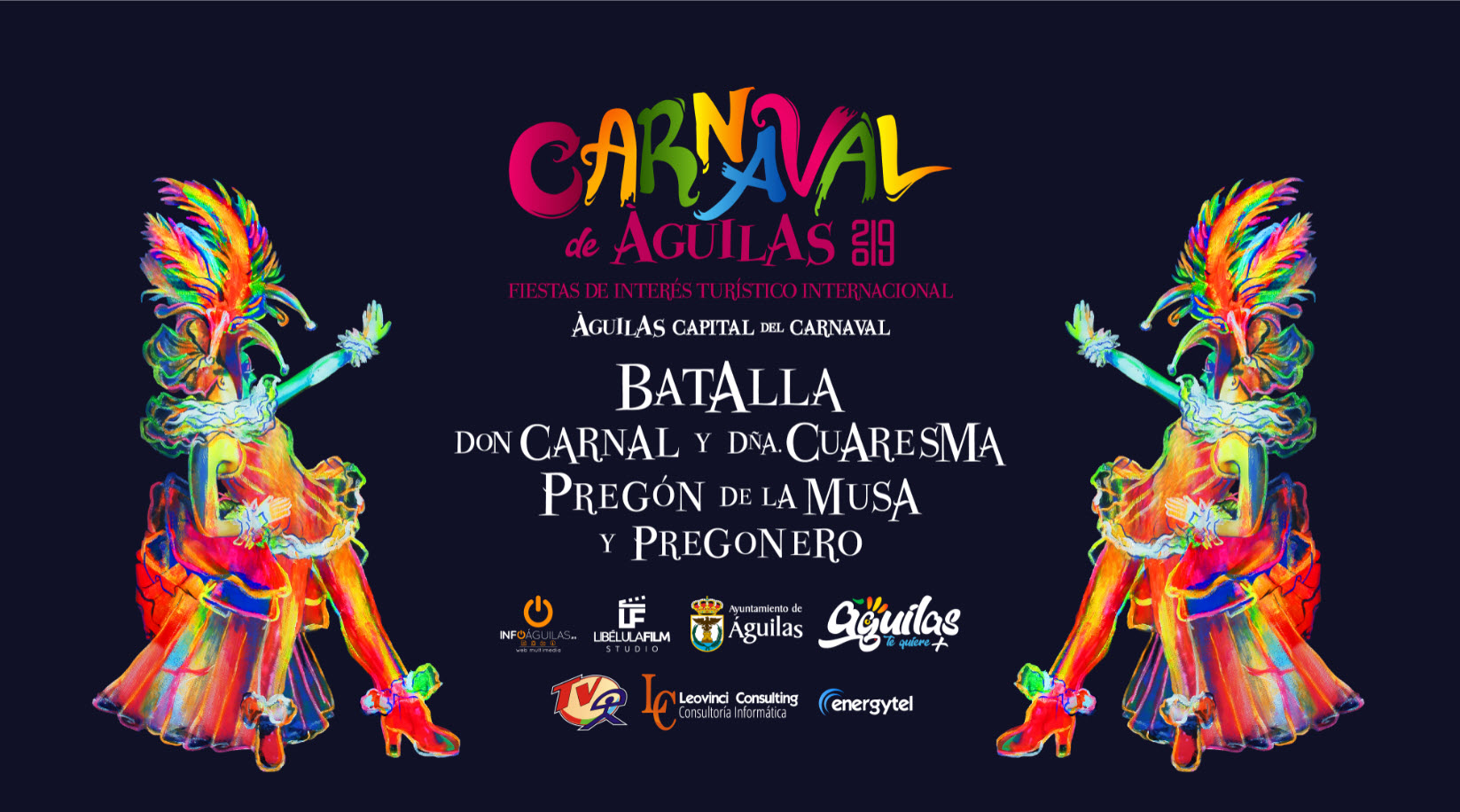 Batalla Don Carnal y Doña Cuaresma, Musa, Pregón y Pregonero Carnaval de Águilas 2019