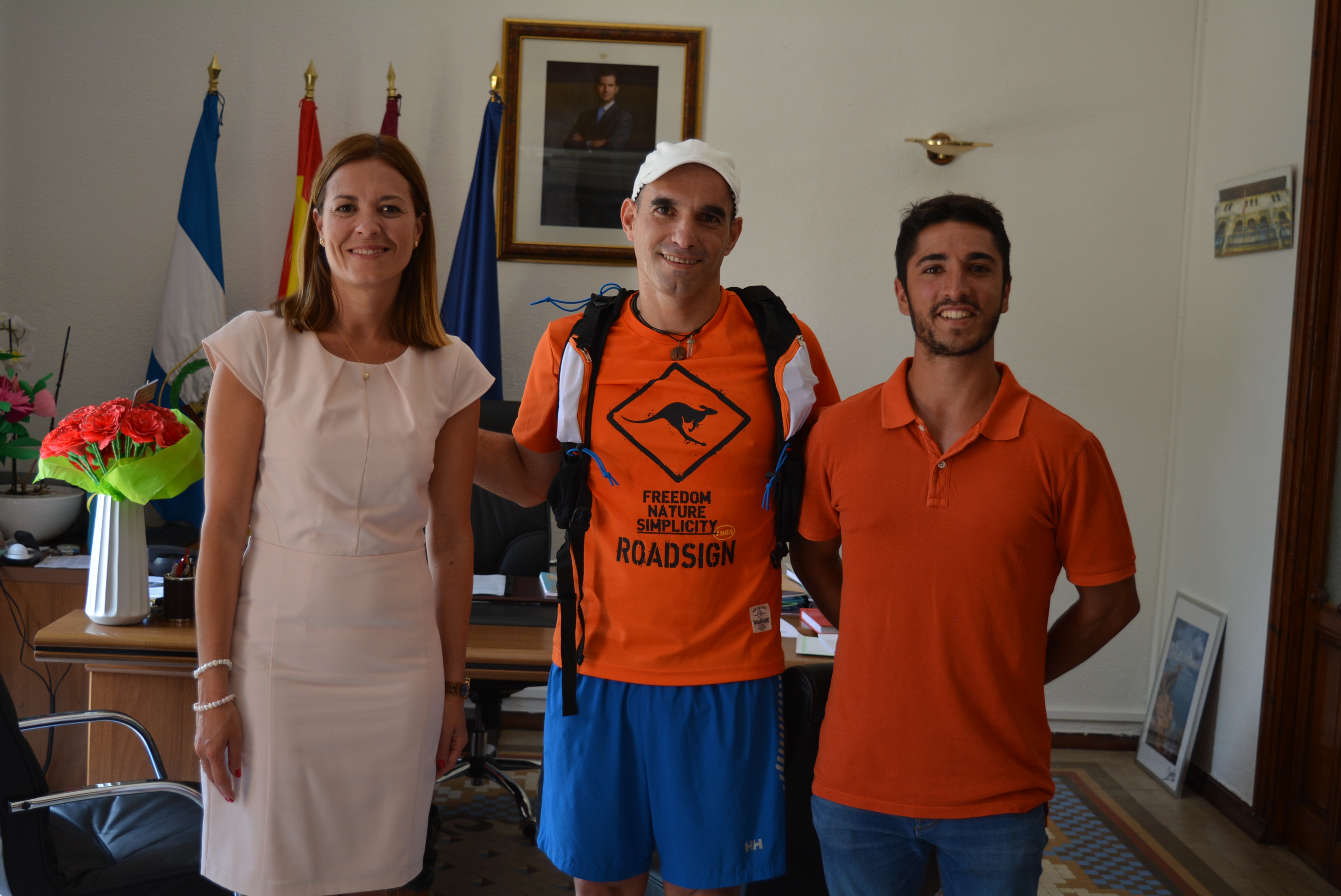 El número uno del ranking mundial del Roadsign Continental Challenge es recibido por la alcaldesa y el edil de Deportes