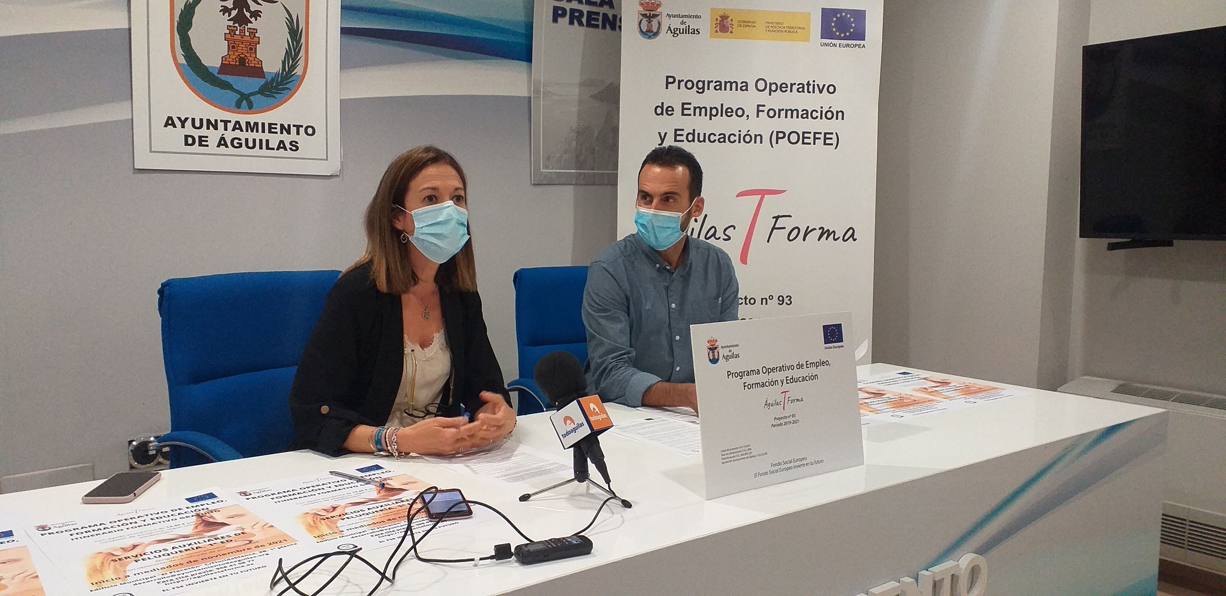 La alcaldesa presenta un nuevo itinerario del Programa Operativo de Empleo, Formación y Educación (POEFE) Águilas T-Forma