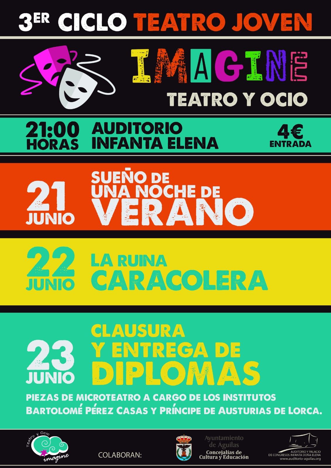 El Auditorio acogerá la III edición del ciclo de Teatro Joven Imagine