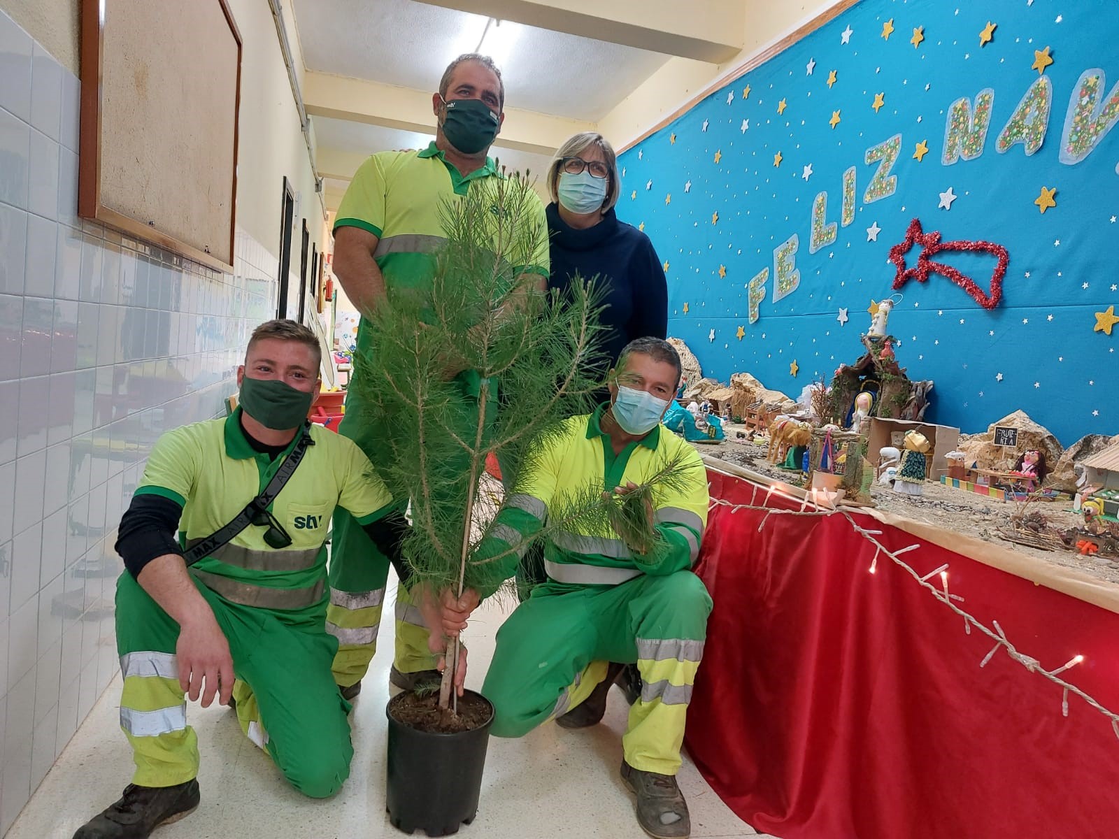 El Ayuntamiento hace entrega de los pinos a los centros educativos