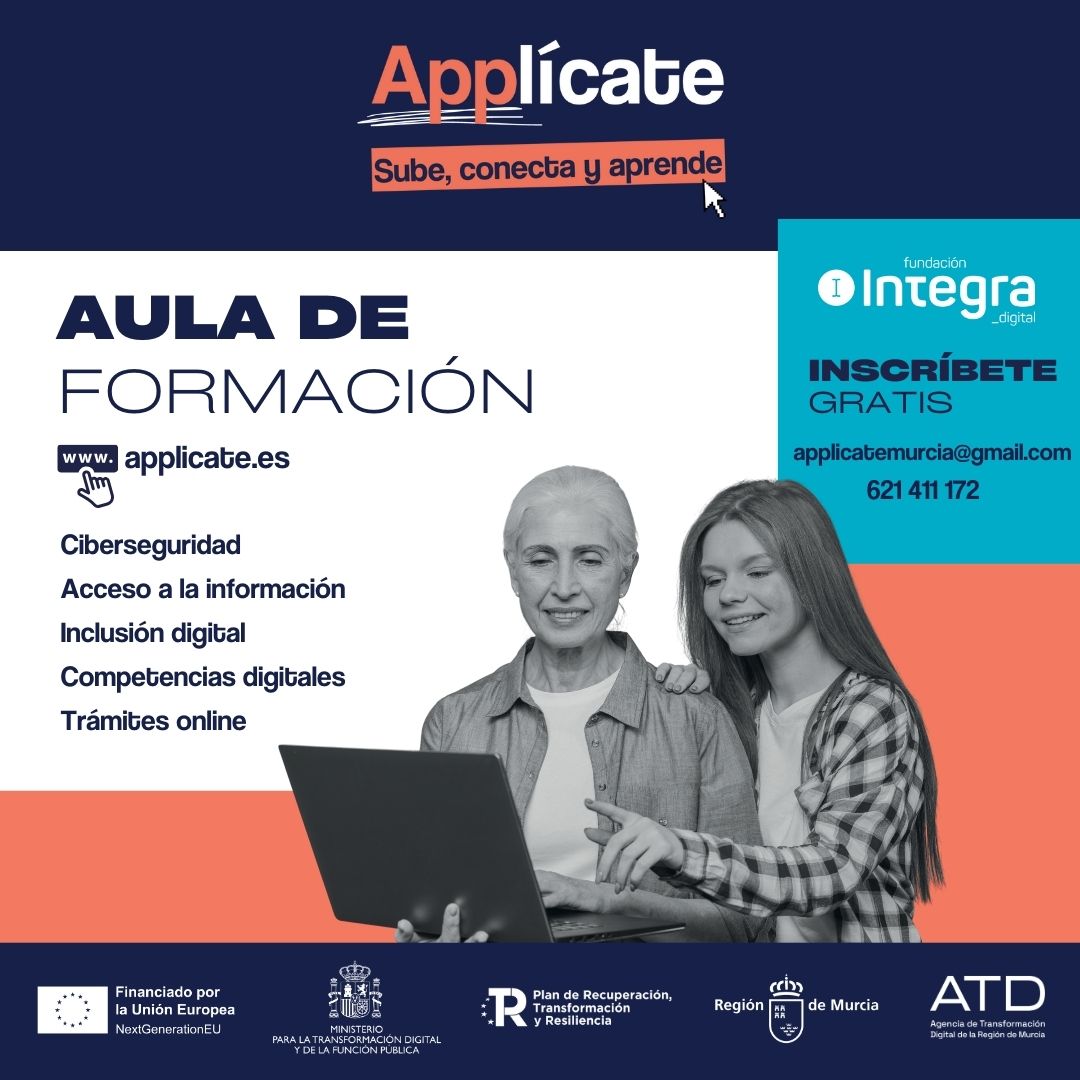 Llega a Águilas “Applícate”, una campaña de formación en competencias digitales