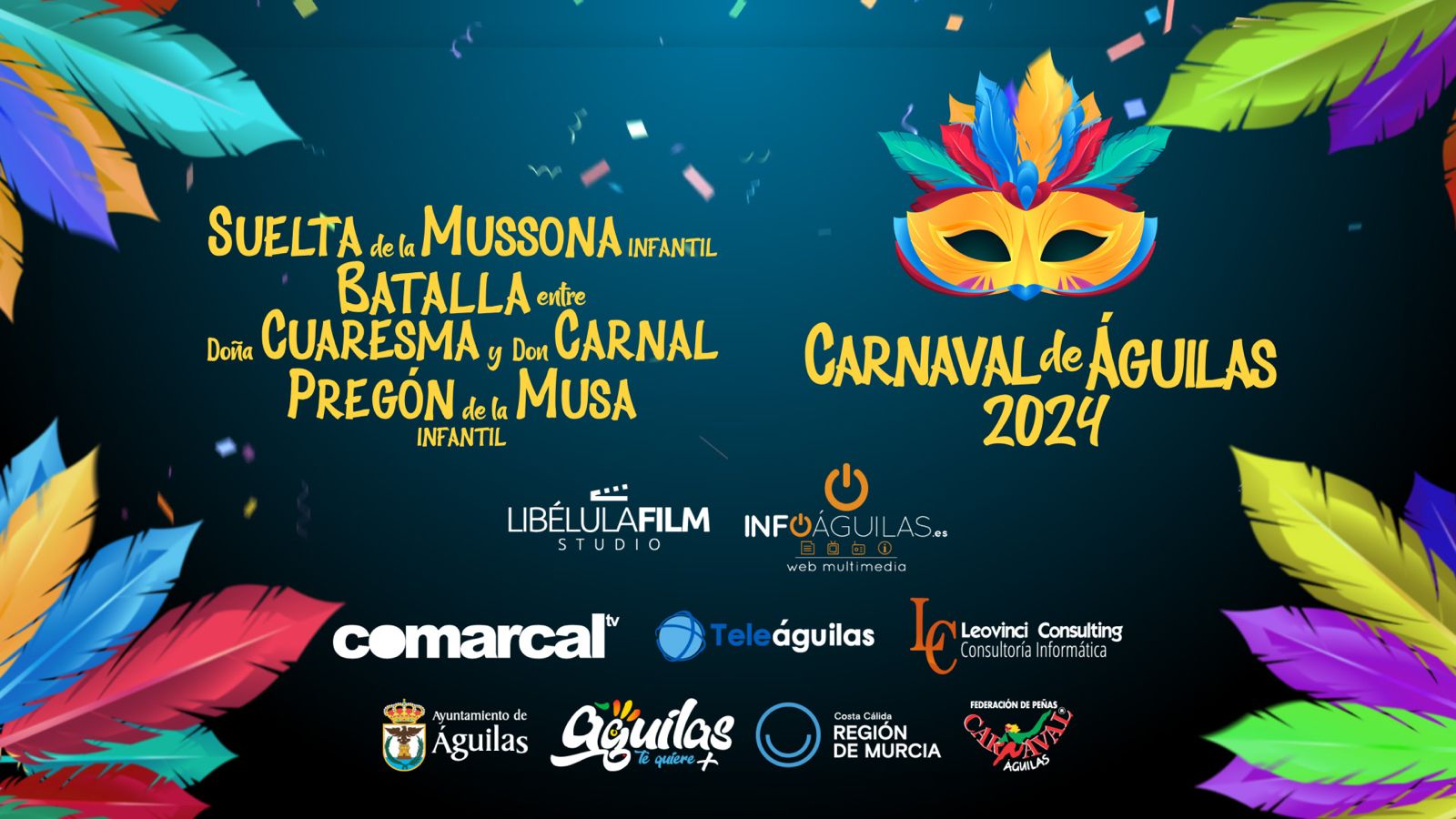 Suelta de la Mussona Infantil y Batalla entre Doña Cuaresma y Don Carnal, Pregrón de la Musa Infantil Carnaval de Águilas 2024 