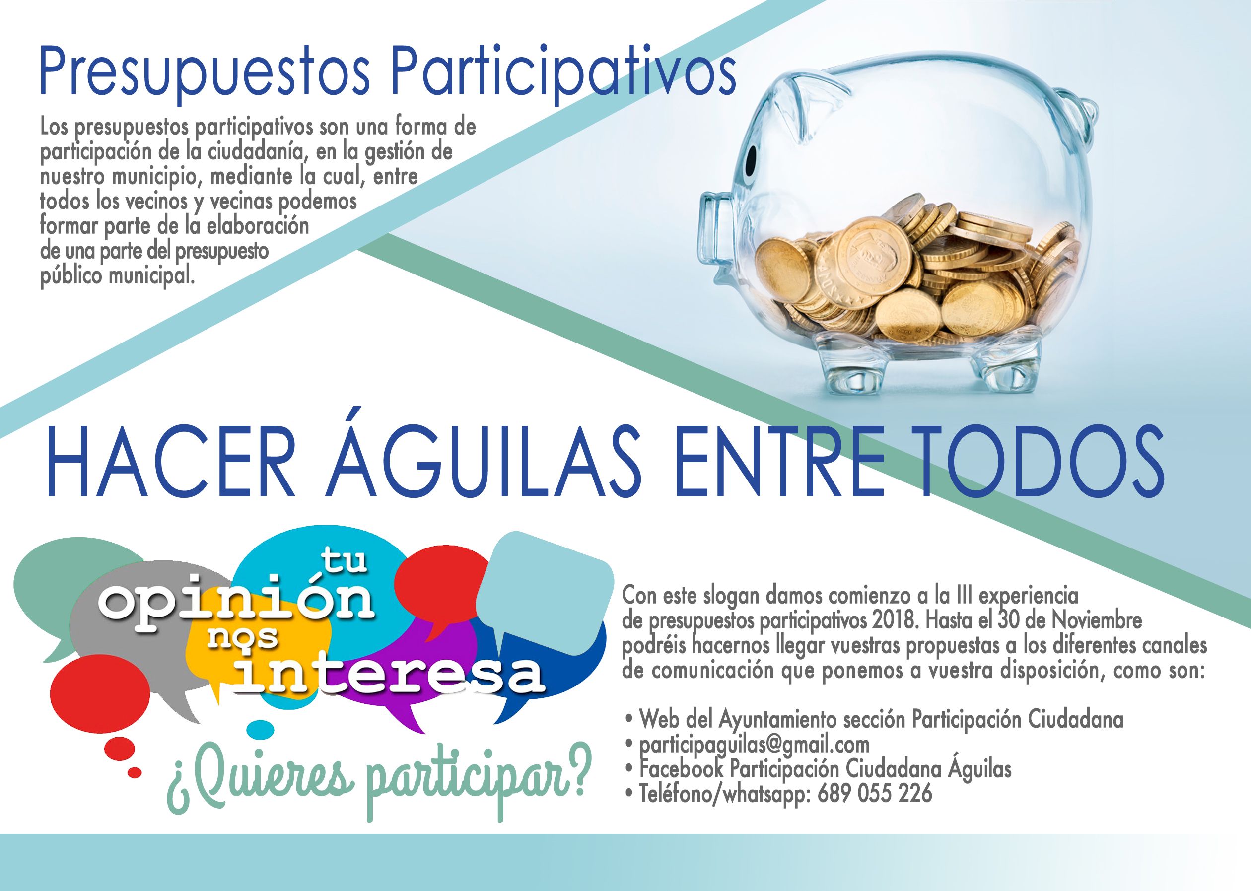 Arranca la campaña de presupuestos participativos 2019