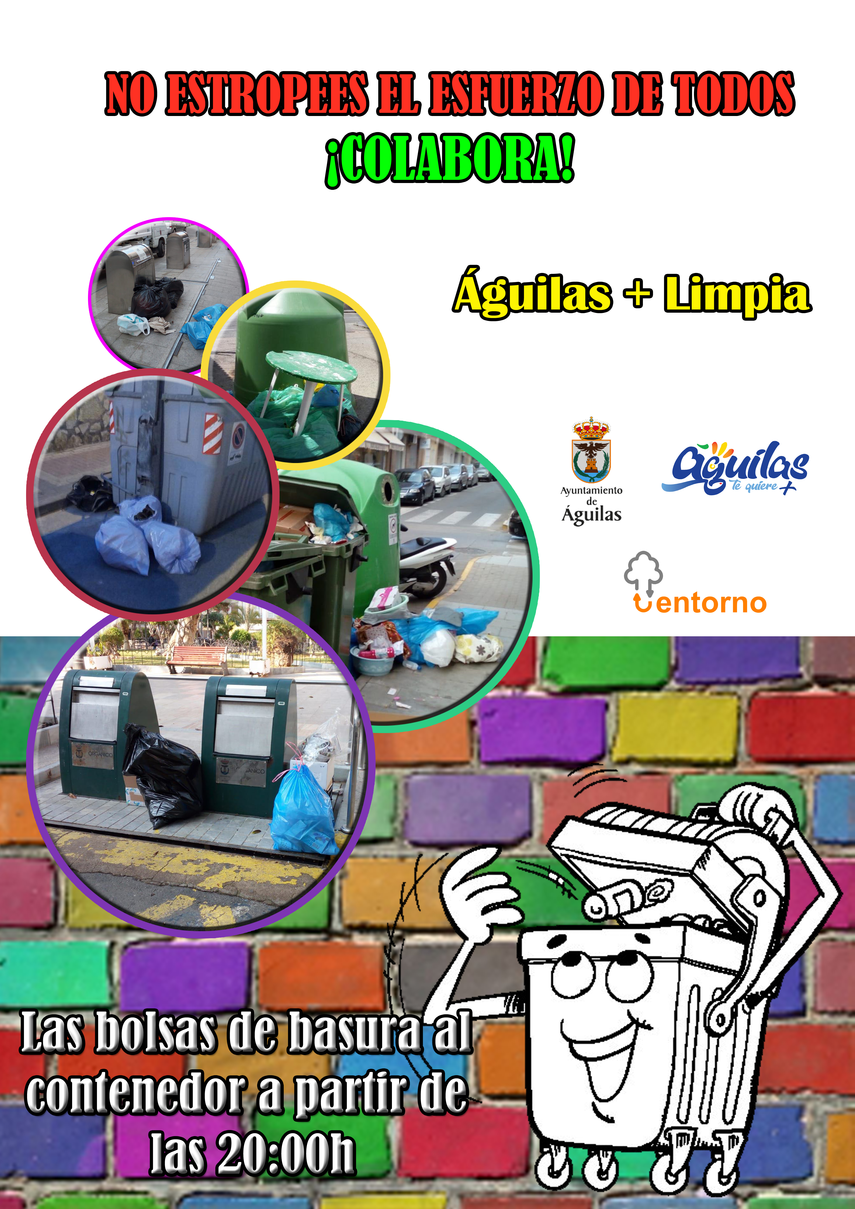 “No estropees el esfuerzo de todos”, una campaña encaminada a concienciar sobre el uso adecuado de los contenedores