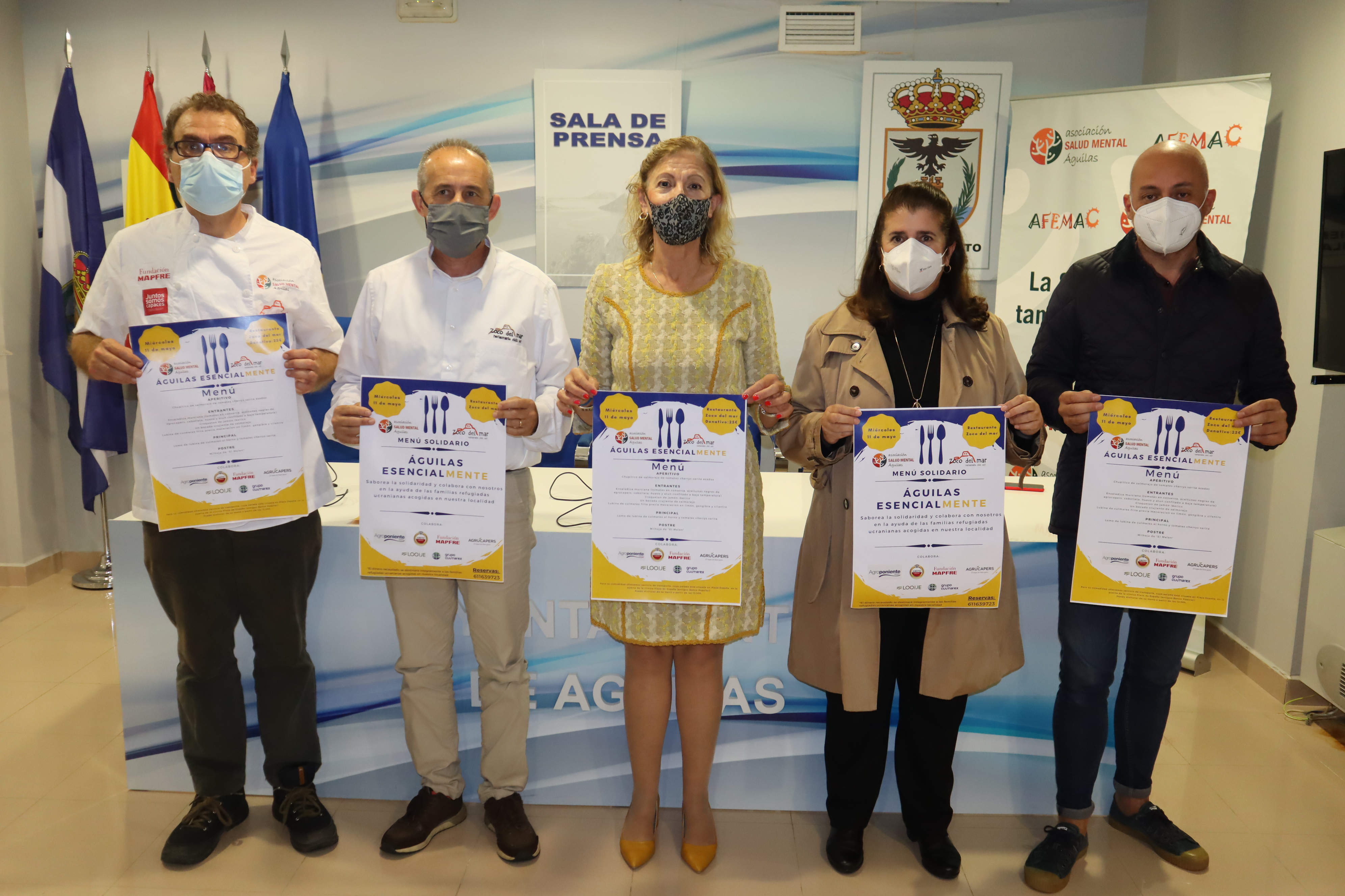 Afemac y Zoco del Mar organizan la comida solidaria “Águilas EsencialMente” cuya recaudación irá destinada a las familias ucranianas refugiadas en Águilas 