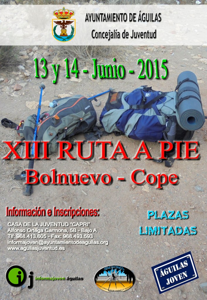 Juventud y el GECA preparan la XIII Ruta a Pie ‘Bolnuevo-Cope’    