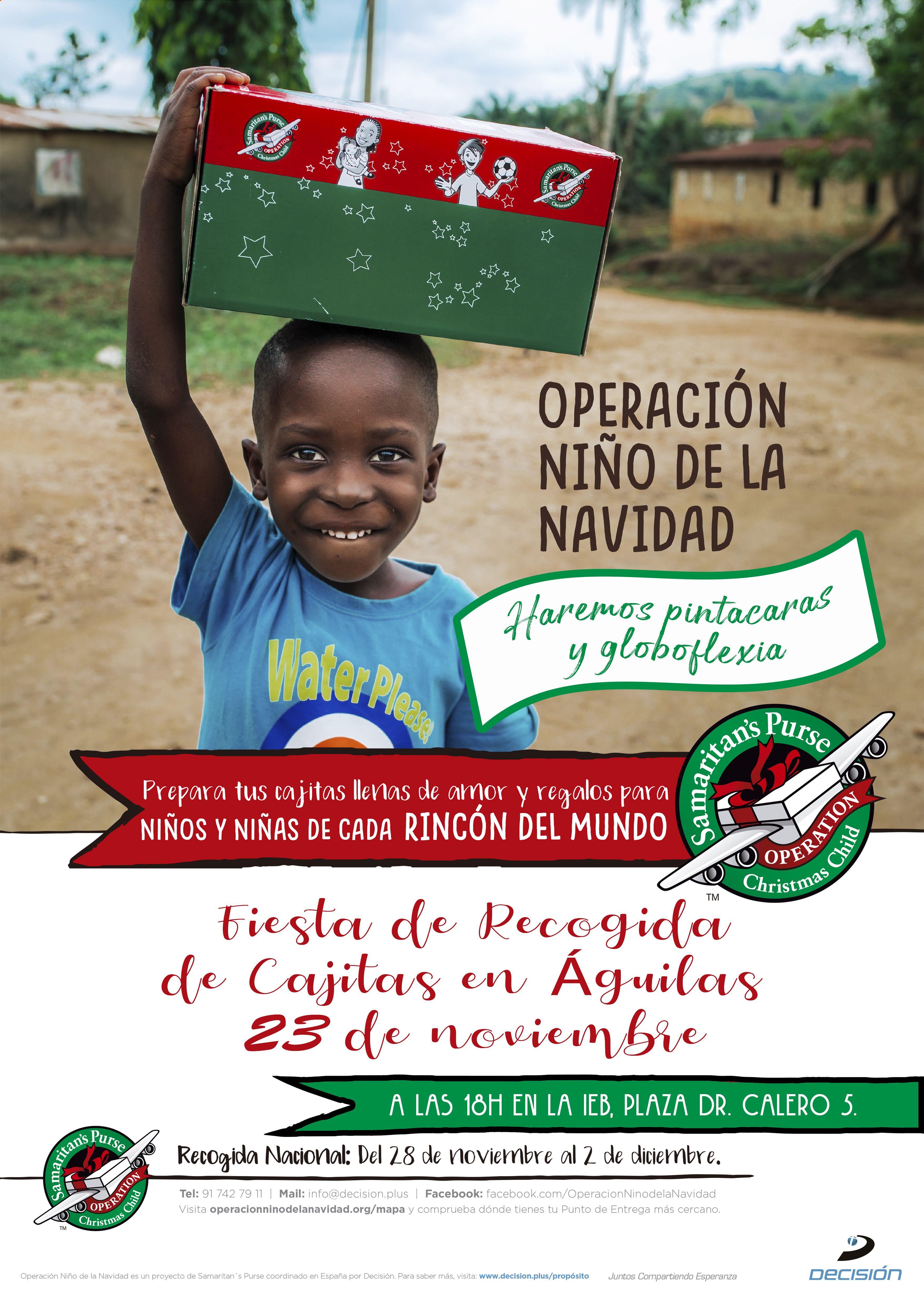 El sábado se celebra la fiesta de recogida de las cajitas Operación Niño de la Navidad