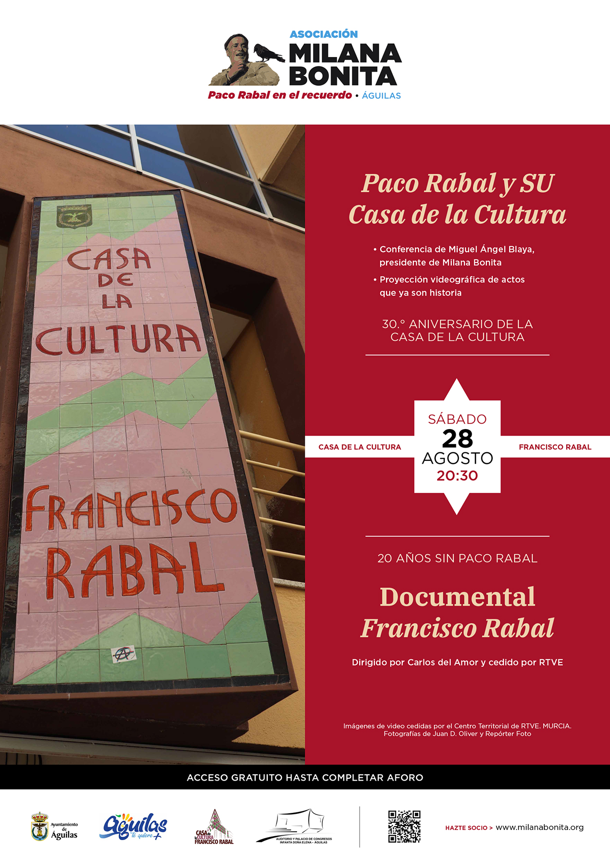 Milana Bonita homenajea al actor Paco Rabal, coincidiendo con el 20º aniversario de su fallecimiento