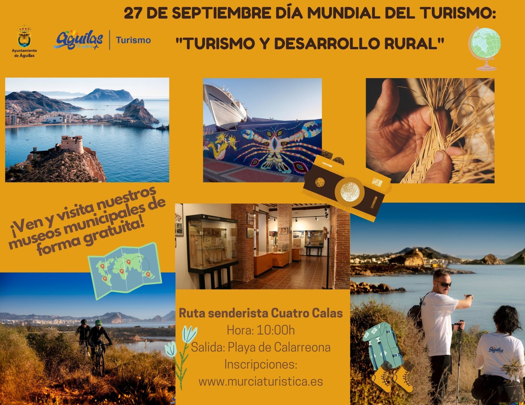 Águilas conmemora el próximo 27 de septiembre el Día Mundial del Turismo