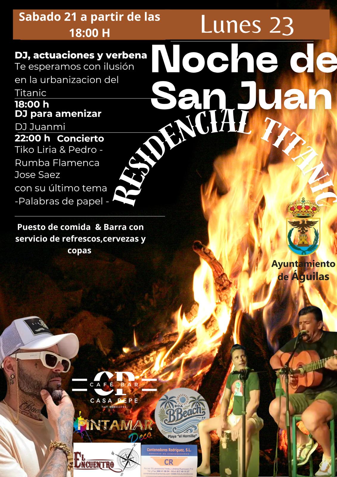 El Residencial Titanic presenta el programa festivo Noche de San Juan 