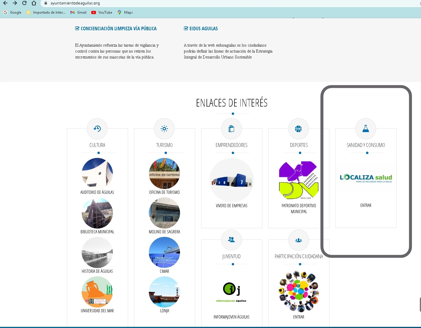 El Ayuntamiento pone en marcha el mapa “Localiza salud” para acceder a todos los recursos que contribuyen a mejorar la salud en Águilas