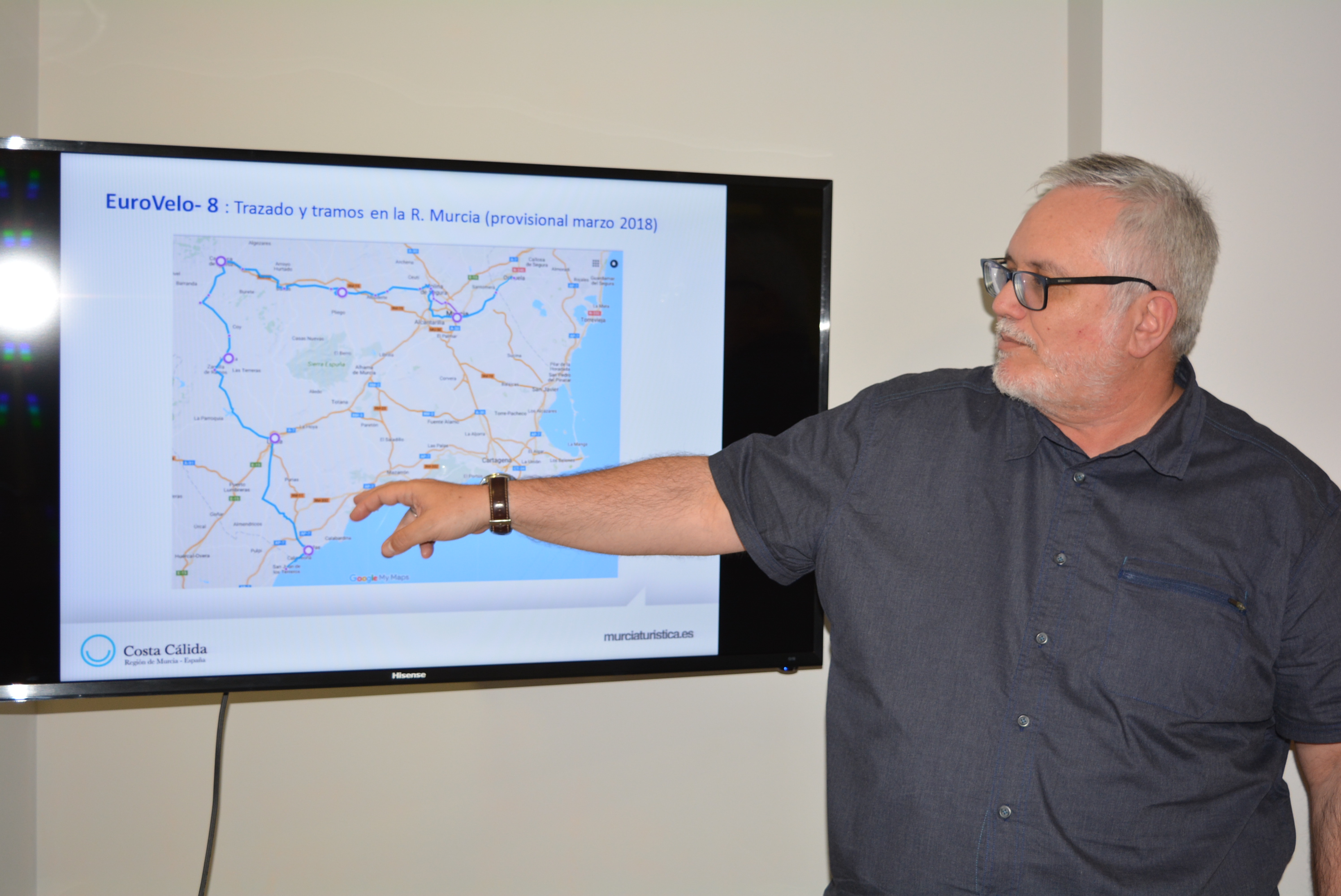 Águilas será el único municipio costero de la Región por el que discurrirá la Ruta Cicloturista Eurovelo