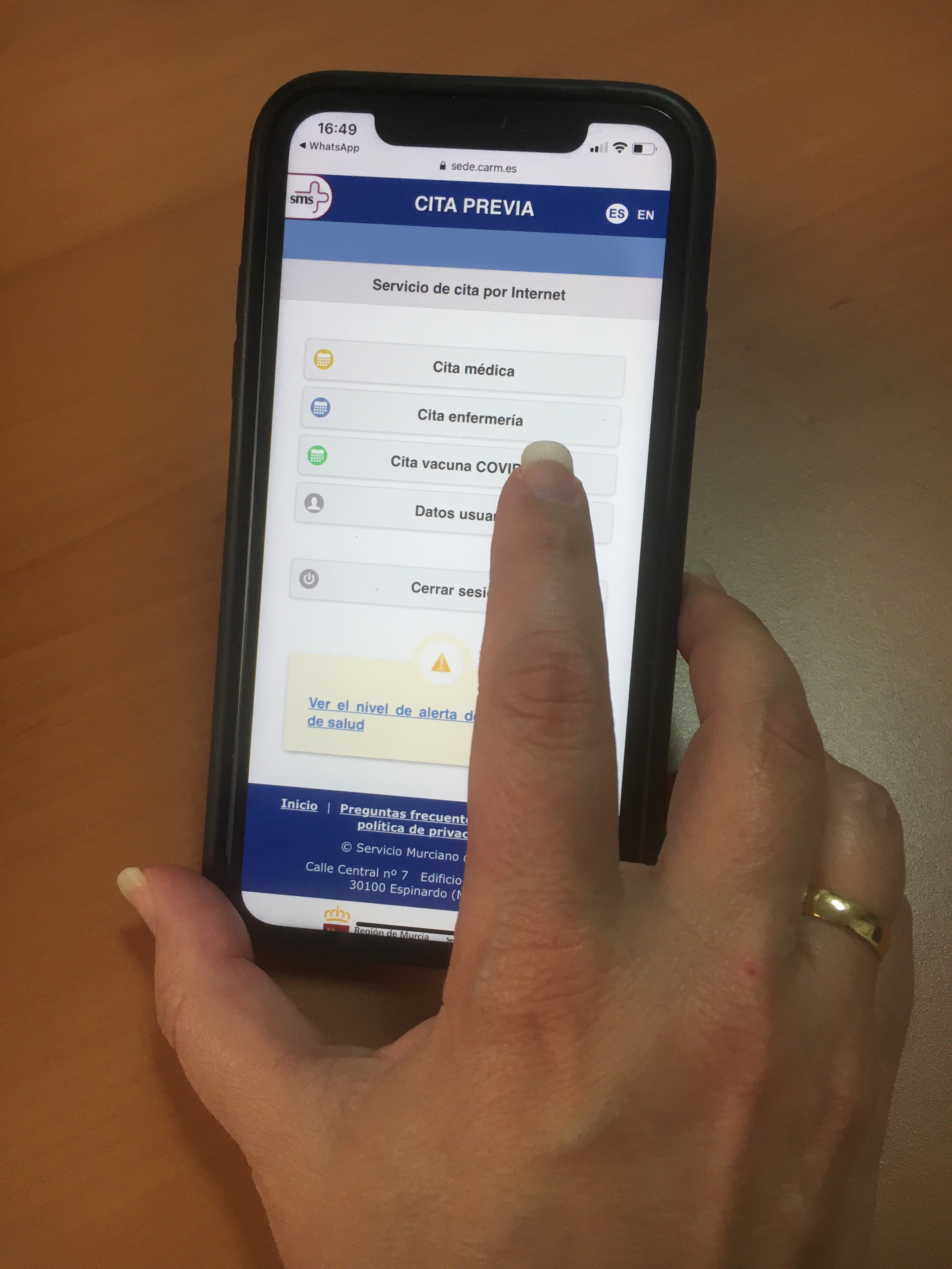 Los mayores de 20 años ya pueden solicitar su autocita contra el COVID 