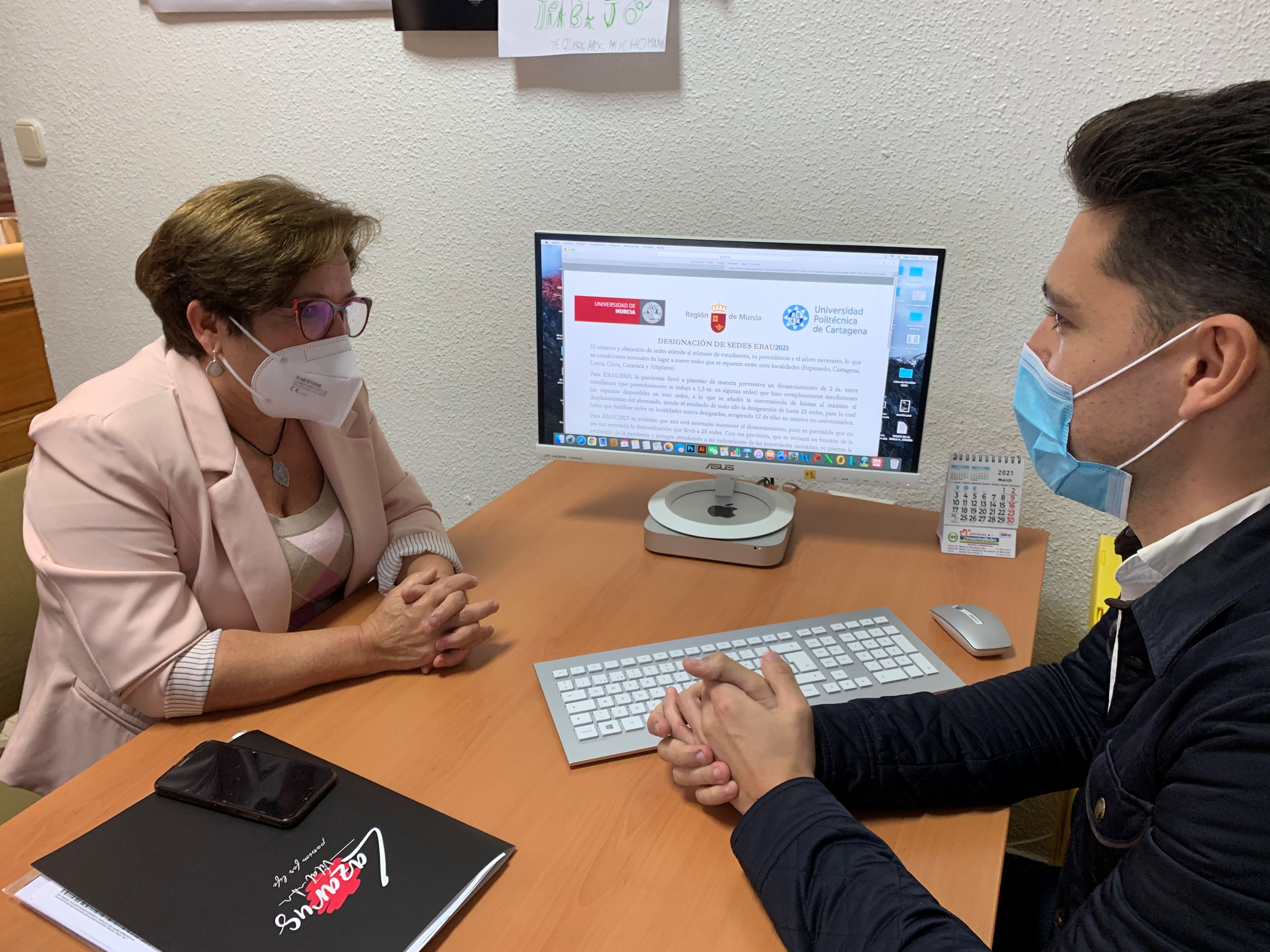 La edil de Educación reitera a la consejera de Universidades a la vindicación de que la EBAU se realice en Águilas