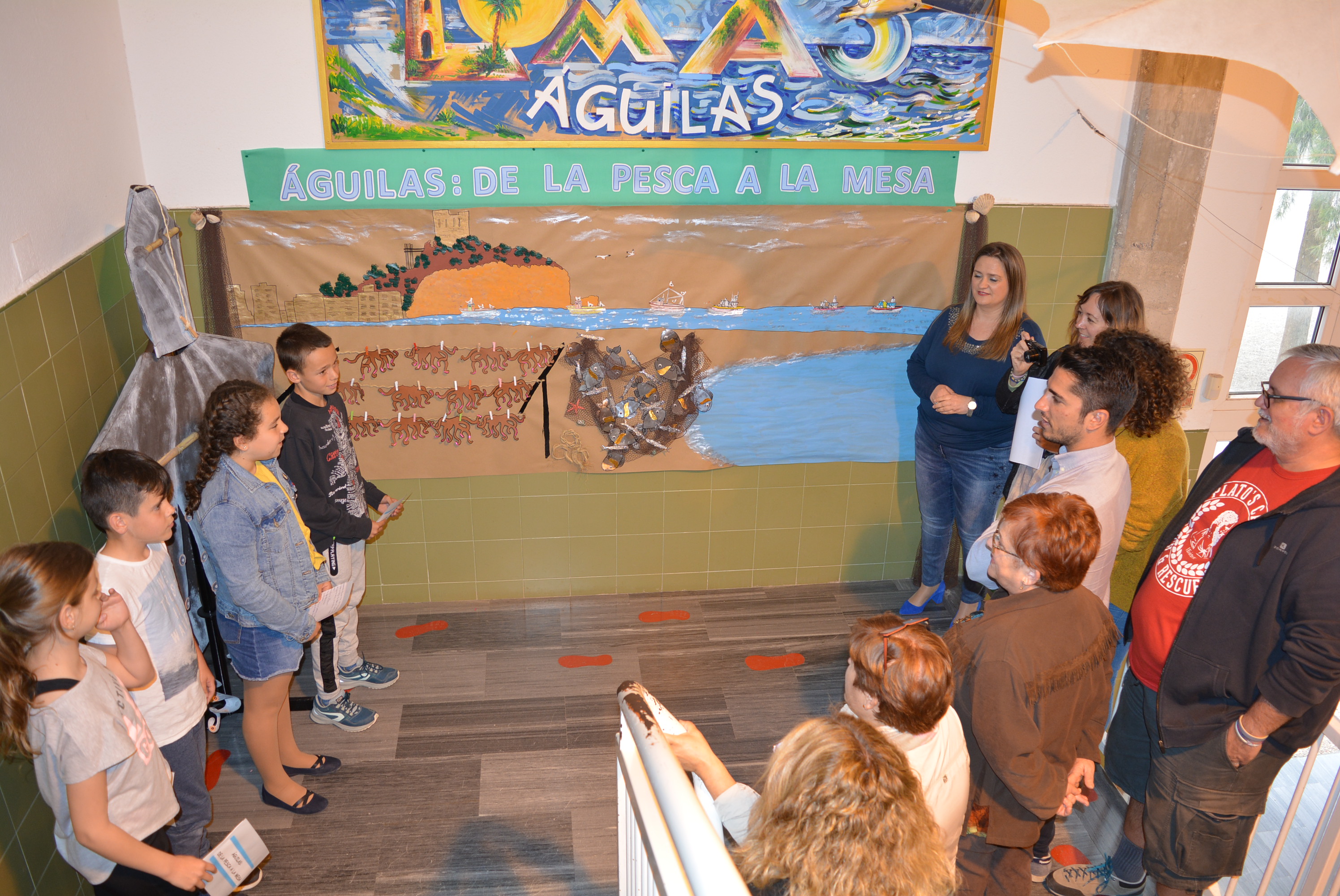 El colegio Las Lomas se convierte en el campeón del concurso de murales La pesca artesanal en Águilas