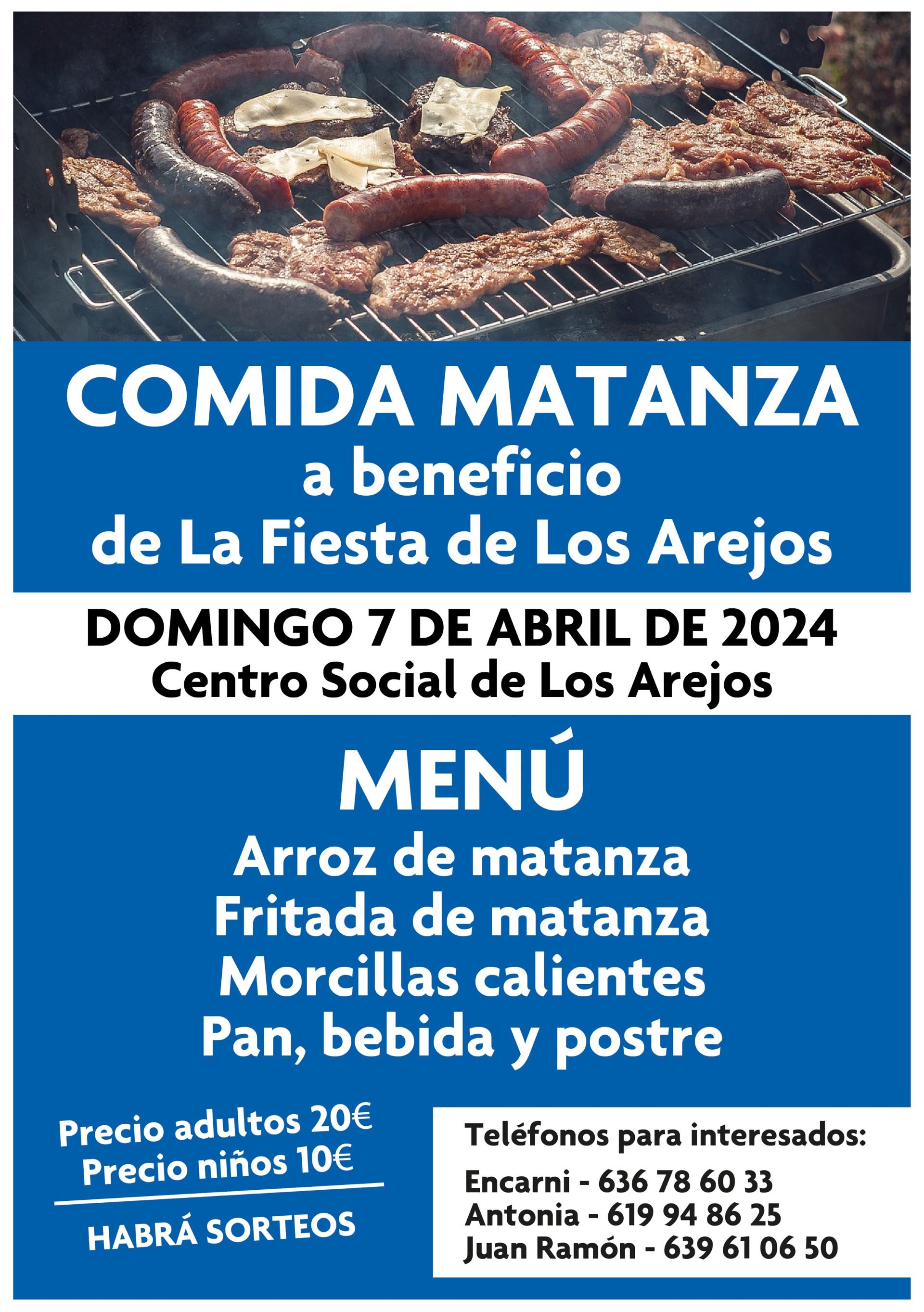 El domingo se celebra la comida de matanza a beneficio de Los Arejos