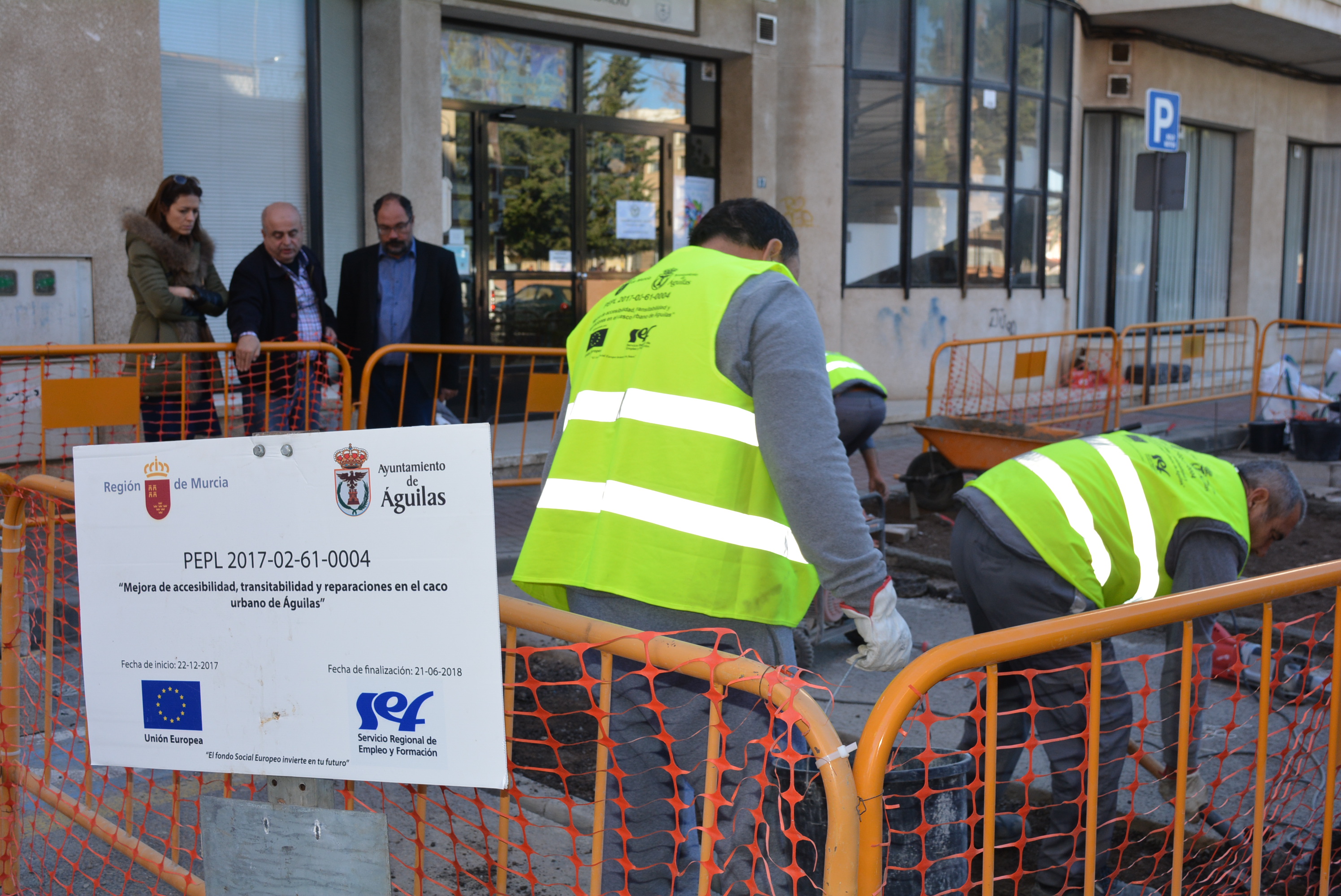 El Ayuntamiento pone en marcha una actuación para mejorar la accesibilidad del Patronato Musical Aguileño