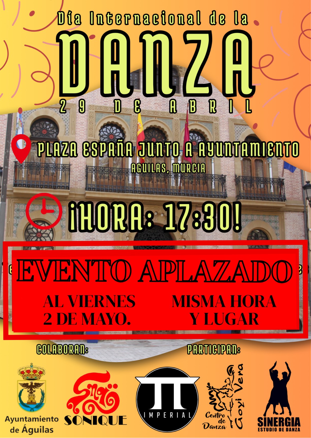 Aplazada al próximo viernes la exhibición con motivo del Día Internacional de la Danza