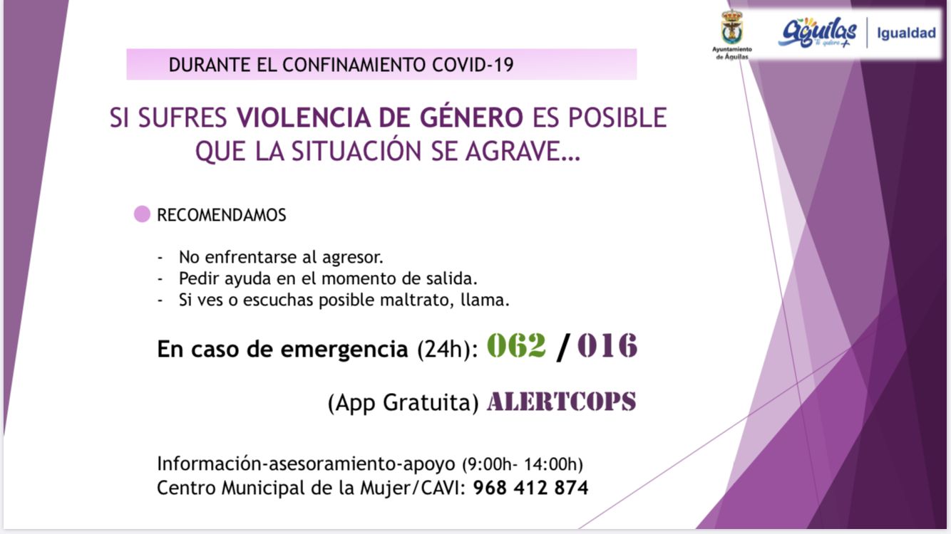 La edil de Igualdad ha recordado la obligación de los ciudadanos, ahora más que nunca, de denunciar si ven o escuchan un posible maltrato