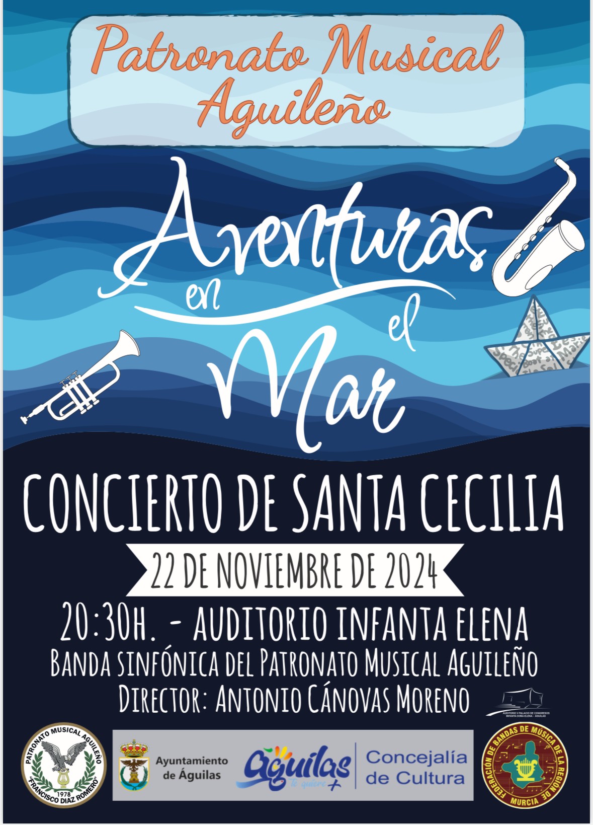 El Patronato Musical Aguileño presenta su programación con motivo de Santa Cecilia