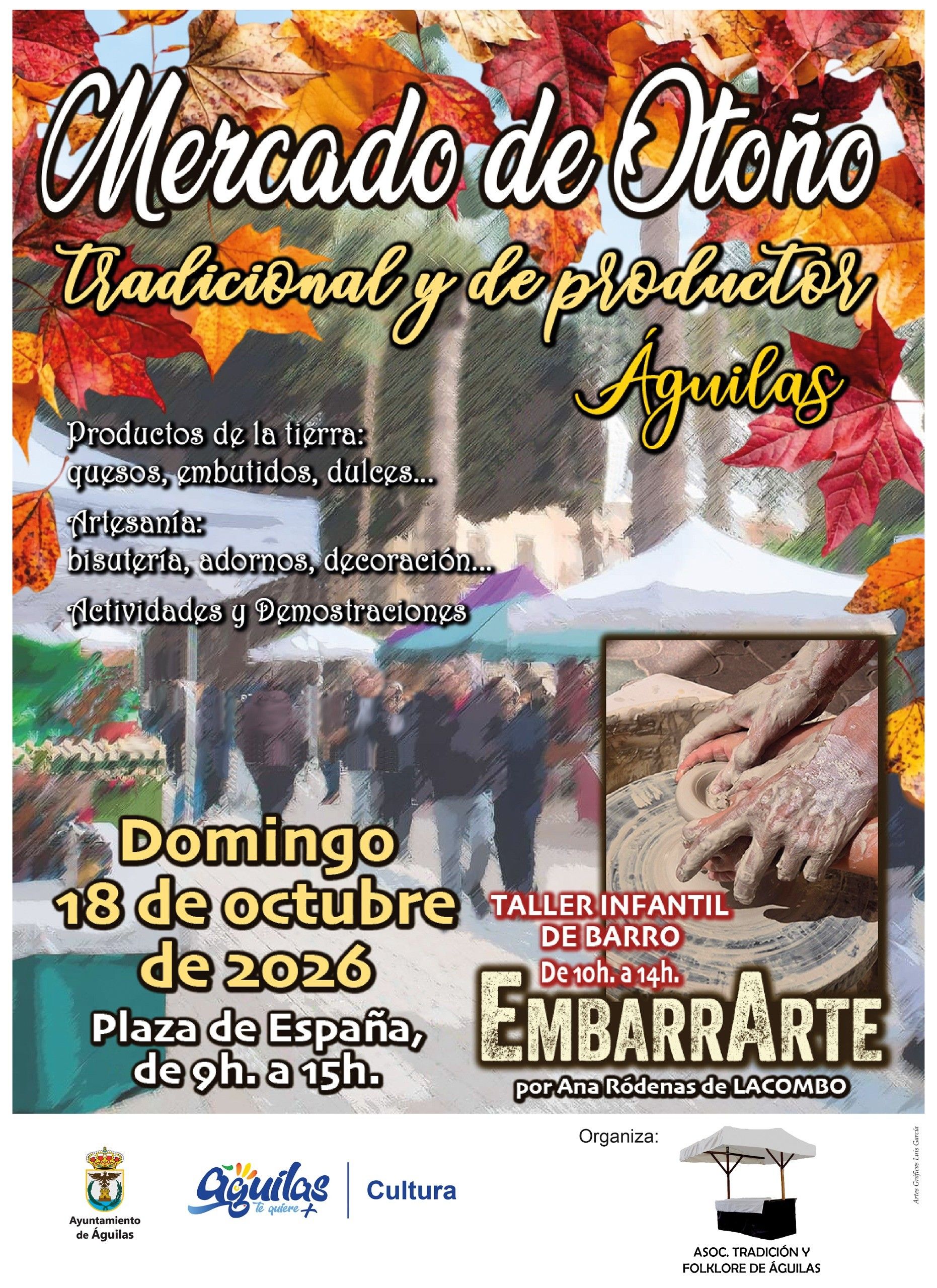 Águilas celebrará el Mercado de Otoño Tradicional y de Productor el próximo domingo 18 de octubre