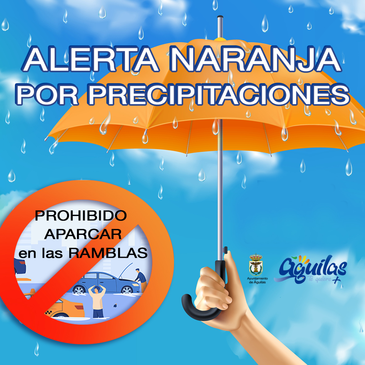 Sube a Alerta Naranja el aviso por lluvias hasta las 16h de hoy