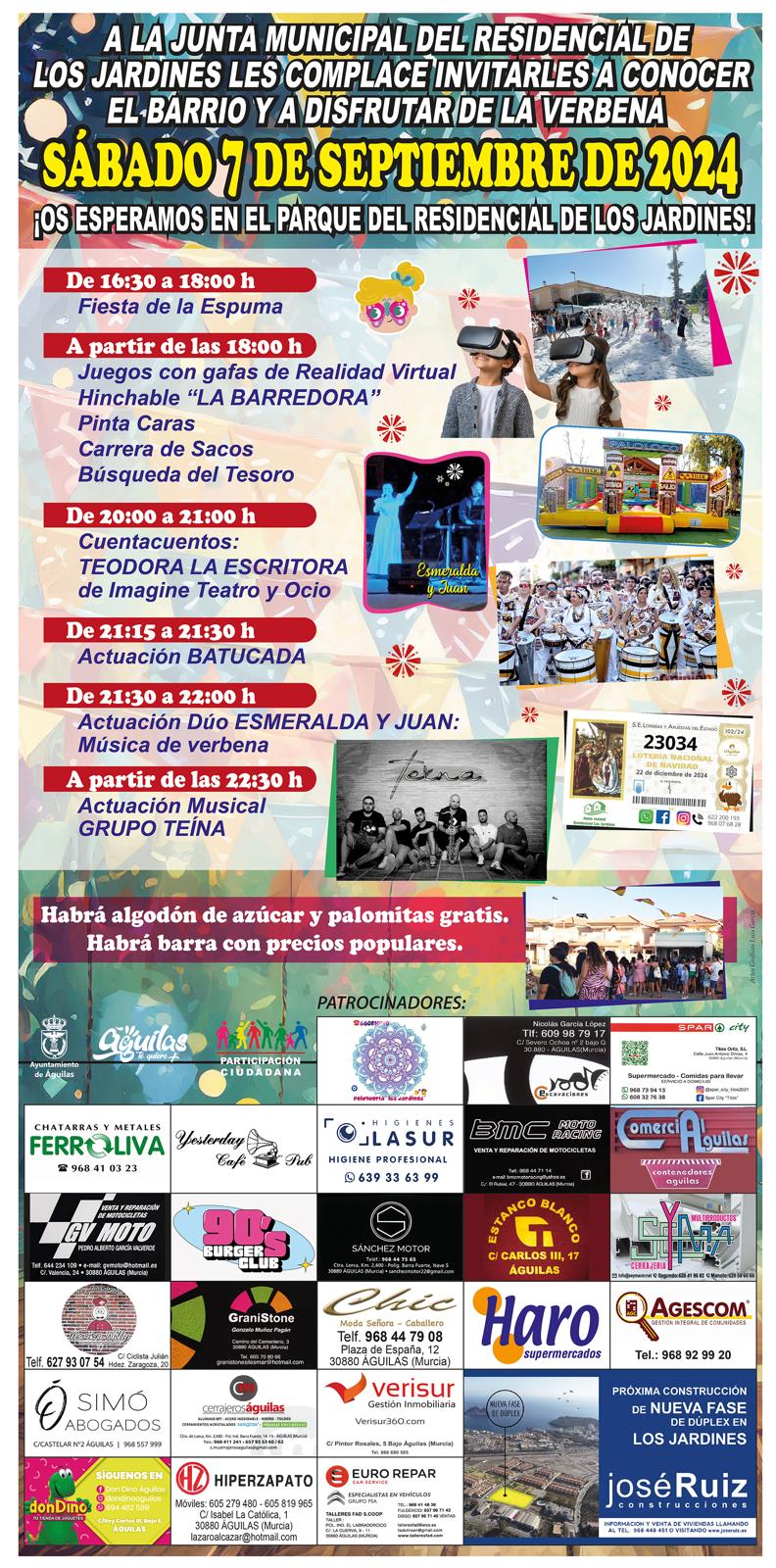 La Junta Municipal de Los Jardines celebra el próximo día 7 sus fiestas de barrio