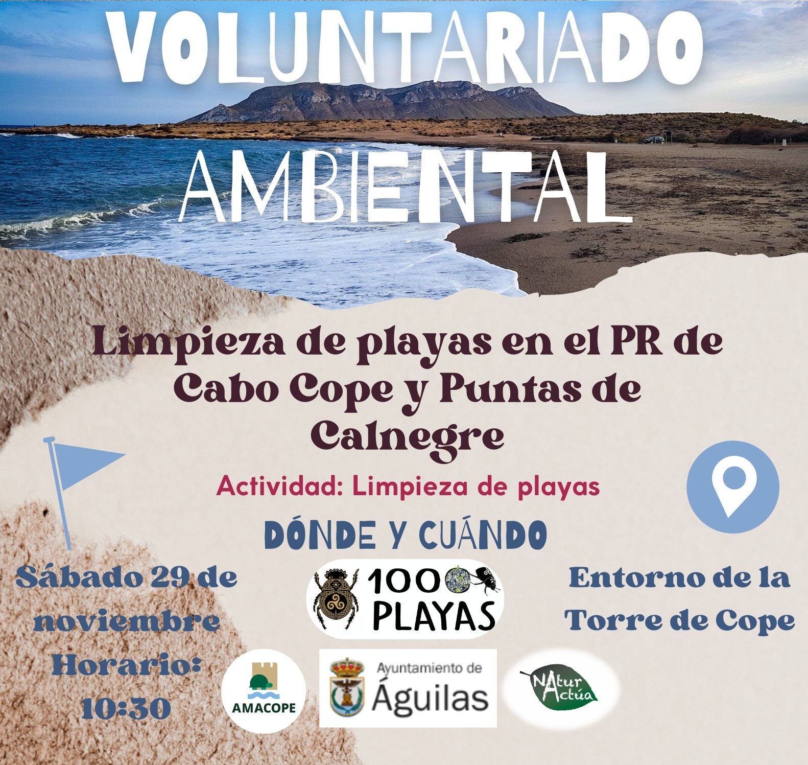  El proyecto medioambiental “Mil playas” llega el sábado a Águilas