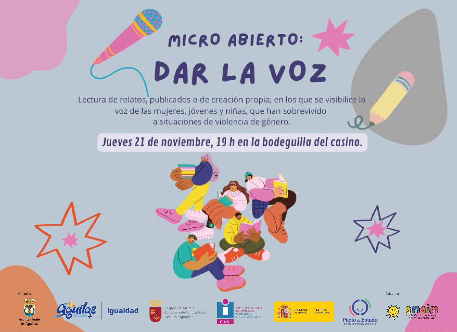 “Micro abierto: Dar la voz”, un espacio de lucha contra la violencia machista