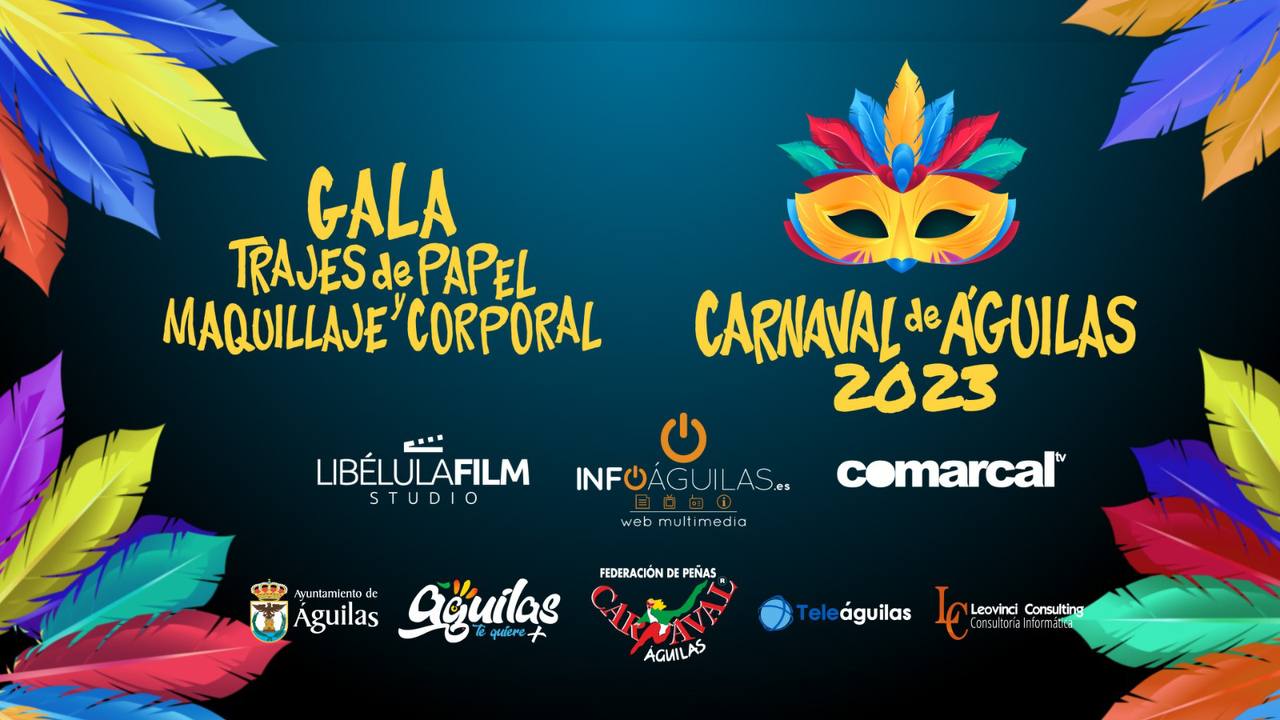 Gala trajes de papel y maquillaje corporal. Carnaval de Águilas 2023