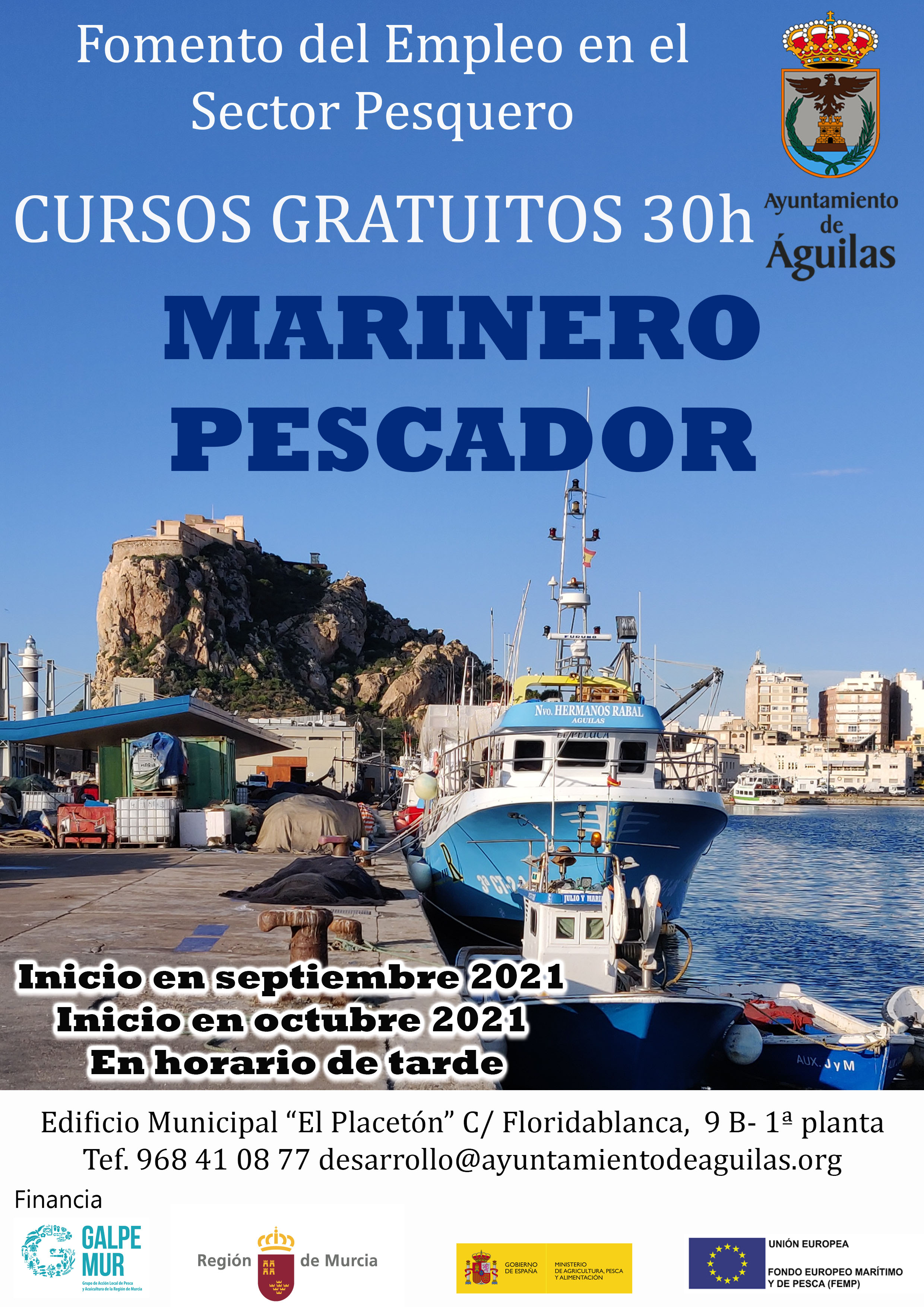 Abierto el periodo de inscripción para dos nuevos cursos gratuitos de Marinero Pescador y Formación Básica en Seguridad Marítima