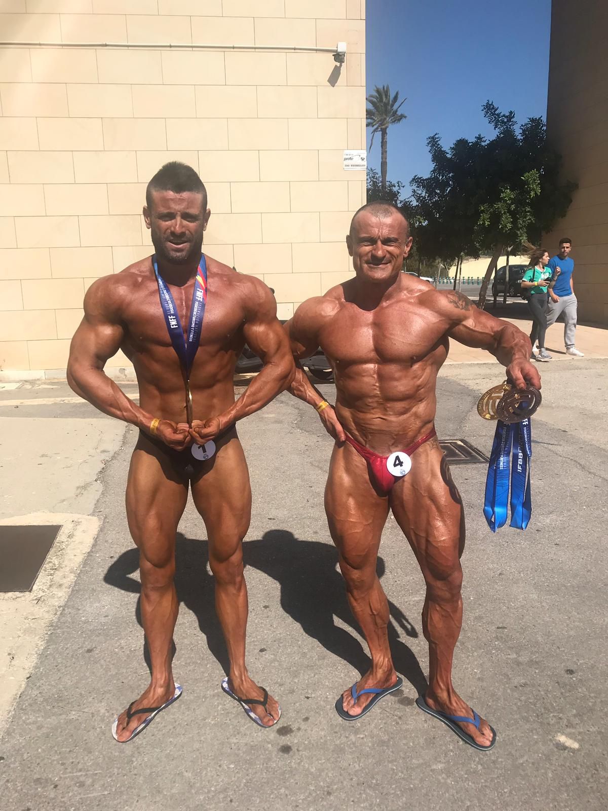 Los fisioculturistas Antonio Díaz y Juan Antonio Pérez hacen pódium en el Campeonato Nacional