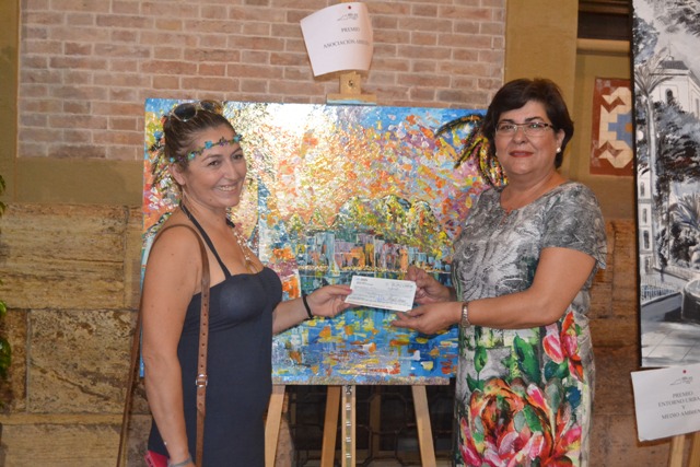 El artista Pérez Parra, ganador del concurso de pintura rápida Águilas en tu pincel