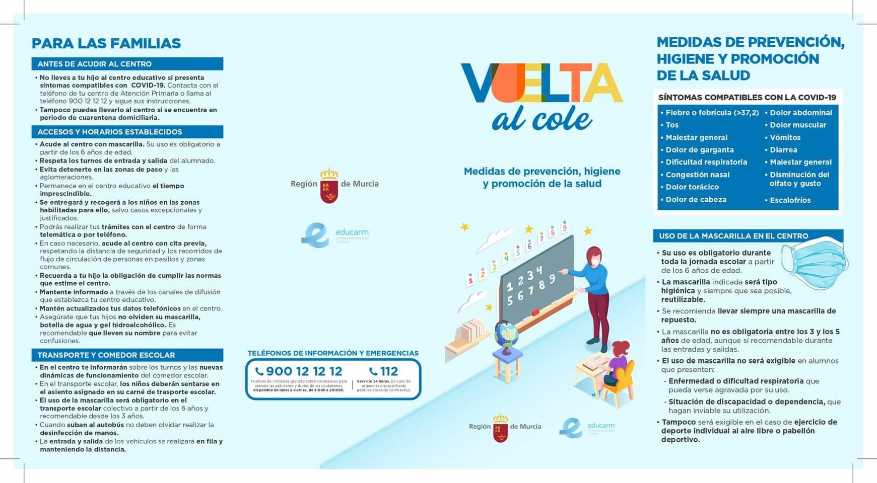 La edil de Educación hace un llamamiento a padres y alumnos sobre la importancia de seguir las medidas de prevención e higiene en la vuelta a las aulas