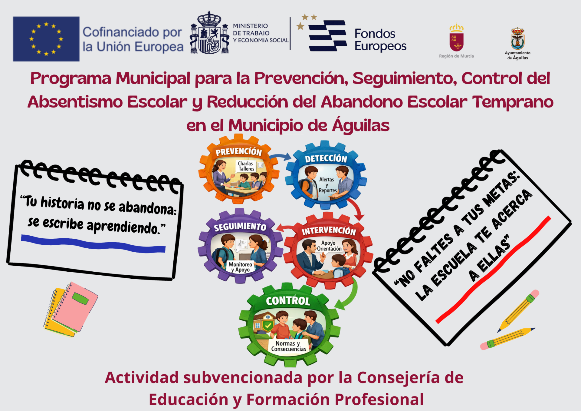 El Ayuntamiento avanza en la elaboración del II Plan de Prevención en el Absentismo y Abandono Escolar Temprano en el municipio de Águilas