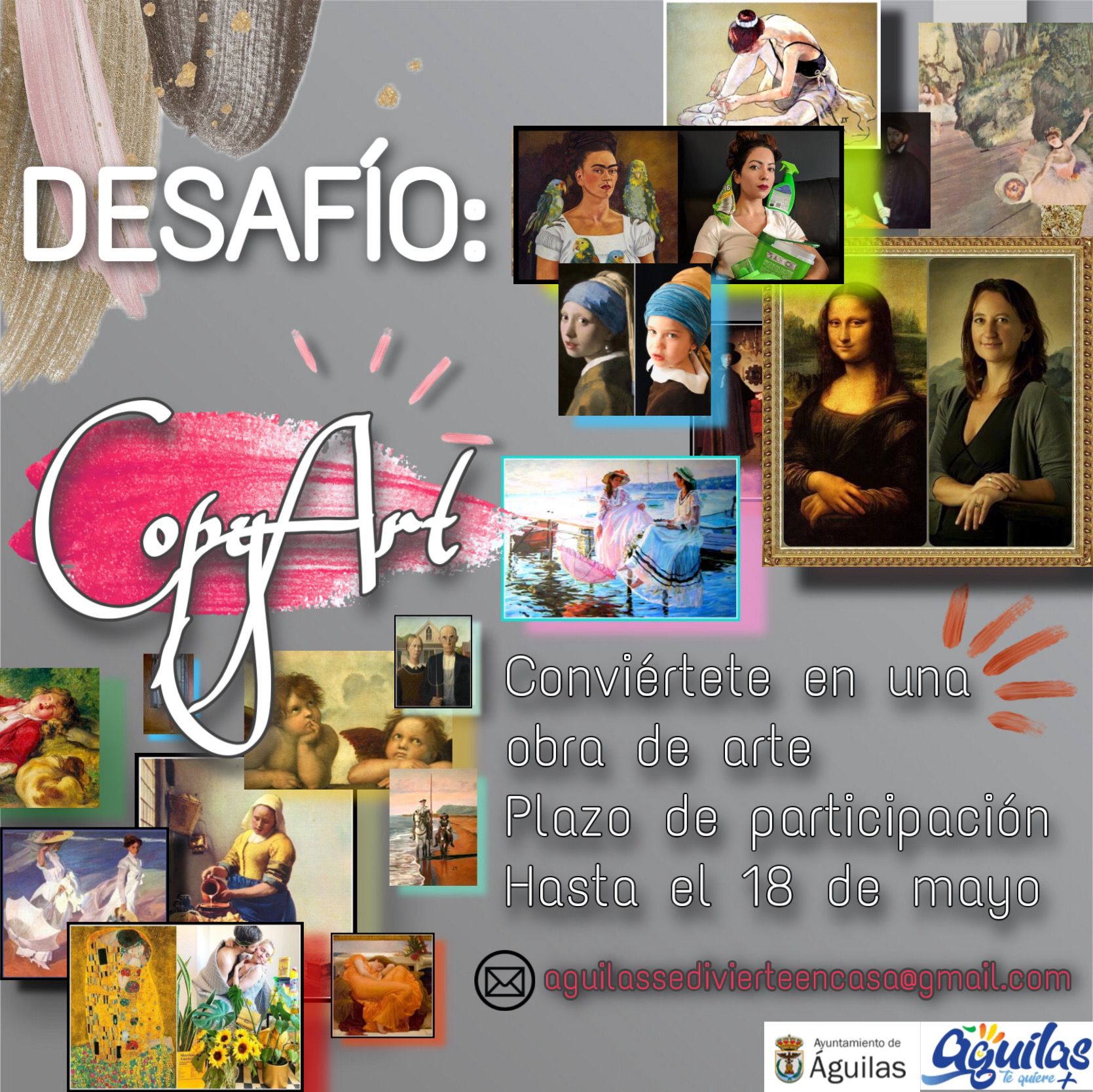 La Concejalía de Cultura pone en marcha CopyArt, un desafío que propone que te conviertas en obra de arte