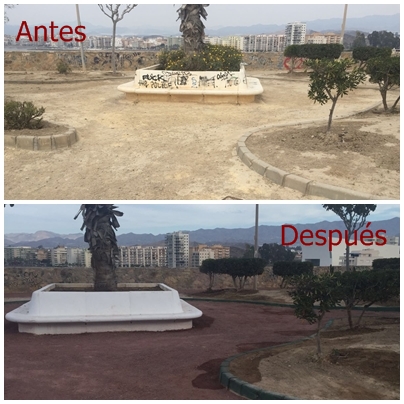 Continúan los trabajos de mejora del Mirador de La Aguilica