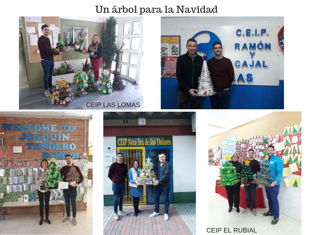 ACIA y las Concejalías de Comercio y Educación ponen en marcha junto a los colegios de la localidad la iniciativa Un árbol para la Navidad