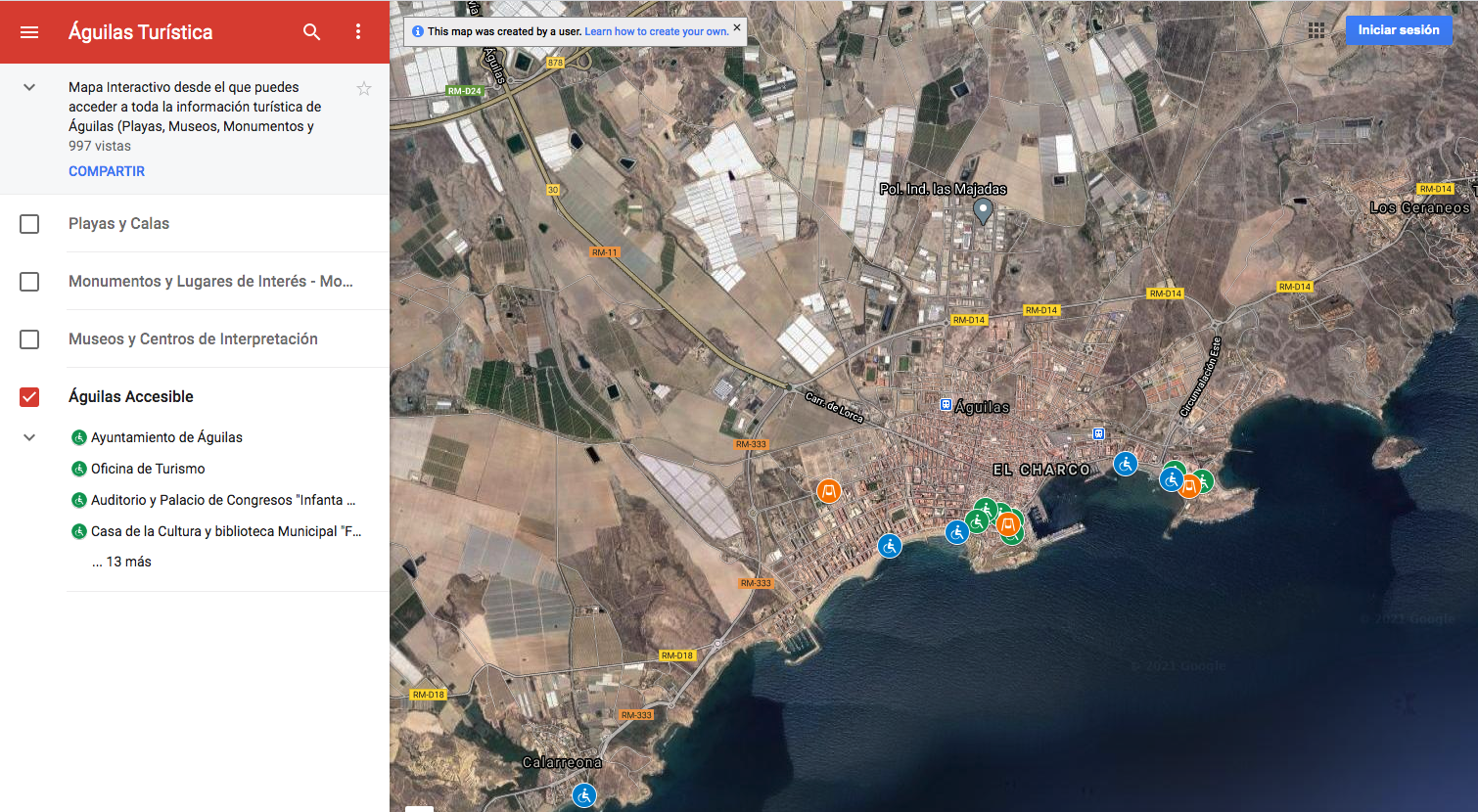 La web www.aguilas.es añade nuevos contenidos interactivos en accesibilidad