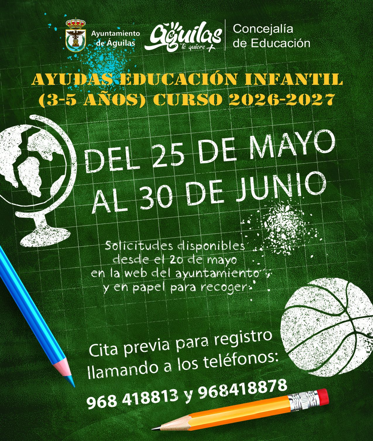 El próximo lunes se abre el plazo de presentación de las solicitudes de ayuda para Educación Infantil