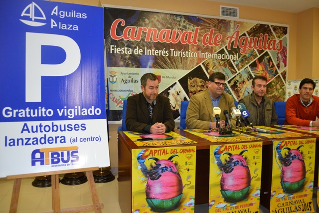 Ampliación del servicio de autobús y las zonas de aparcamiento en el Carnaval de Águilas