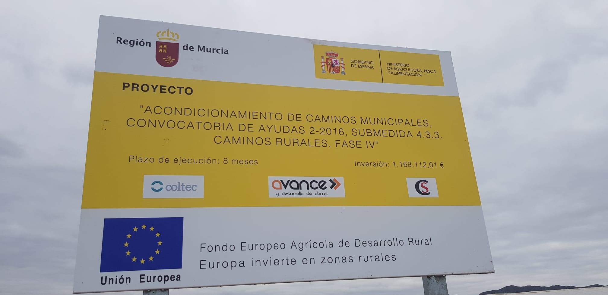 El edil de Agricultura visita las actuaciones de los caminos rurales del Cabezo Negro y Collados de En Medio ejecutadas por la Consejería con cinco años de retraso