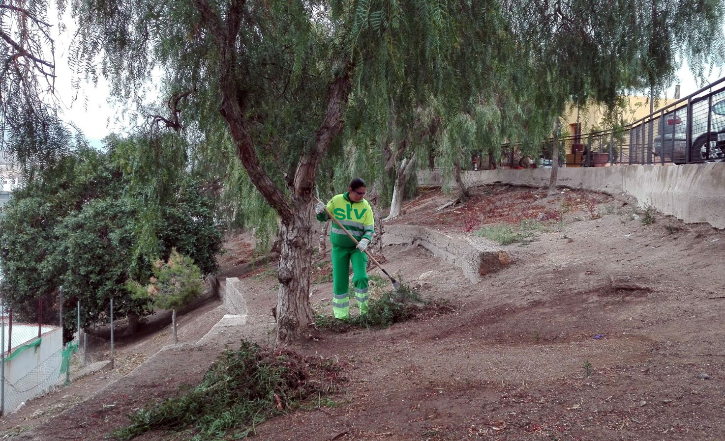 El Ayuntamiento revisa y mejora las zonas verdes del Molino de los Alacranes