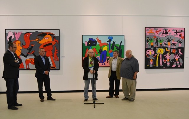 El afamado pintor cartagenero Gustavo Peñalver expone en el Auditorio de Águilas