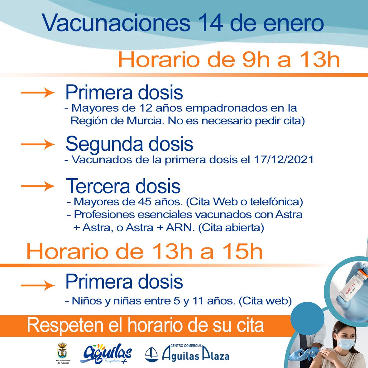 Centro Comercial Águilas Plaza acogerá una nueva jornada de vacunaciones