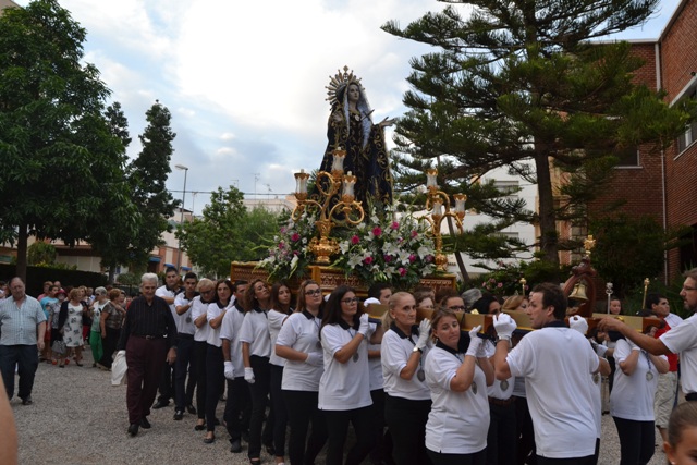 La Virgen de los Dolores recorre las calles de Águilas en el día de su onomástica
